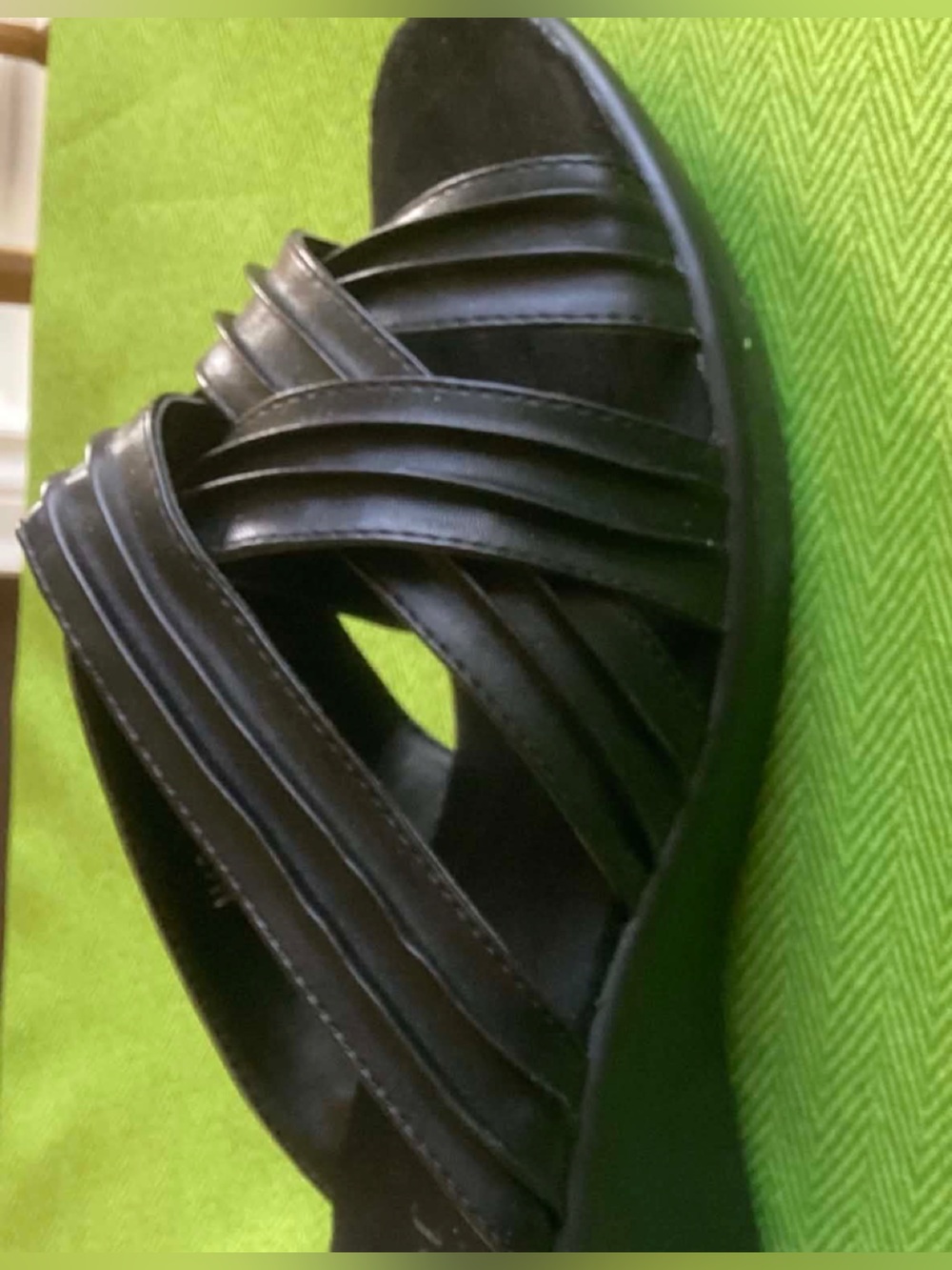 Women’s Black Strappy Slide Sandals